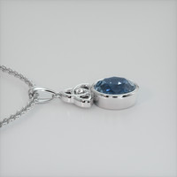 1.20 Ct. Gemstone Pendant, 18K White Gold 3