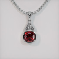 3.10 Ct. Gemstone Pendant, 18K White Gold 1