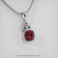 3.10 Ct. Gemstone Pendant, 18K White Gold 2