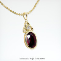 5.92 Ct. Gemstone Pendant, 14K Yellow Gold 2