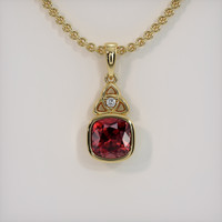3.10 Ct. Gemstone Pendant, 14K Yellow Gold 1