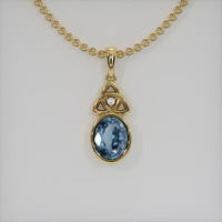 1.20 Ct. Gemstone Pendant, 18K Yellow Gold 1