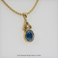 1.20 Ct. Gemstone Pendant, 18K Yellow Gold 2