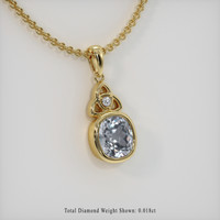 1.18 Ct. Gemstone Pendant, 18K Yellow Gold 2