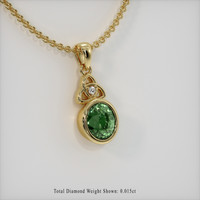 1.56 Ct. Gemstone Pendant, 18K Yellow Gold 2