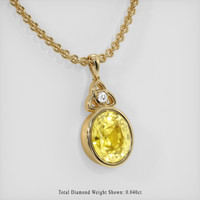5.04 Ct. Sapphire Pendant, 18K Yellow Gold 2
