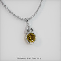 1.71 Ct. Gemstone Pendant, 14K White Gold 2