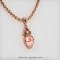 4.03 Ct. Sapphire Pendant, 14K Rose Gold 2