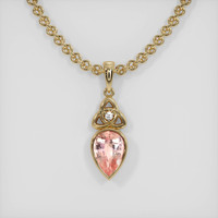 4.03 Ct. Sapphire Pendant, 14K Yellow Gold 1