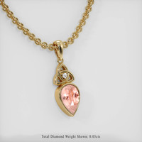 4.03 Ct. Sapphire Pendant, 18K Yellow Gold 2