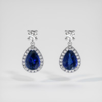 <span>1.56</span>&nbsp;<span class="tooltip-light">Ct.Tw.<span class="tooltiptext">Total Carat Weight</span></span> Sapphire Earrings, Platinum 950 1