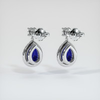 <span>3.82</span>&nbsp;<span class="tooltip-light">Ct.Tw.<span class="tooltiptext">Total Carat Weight</span></span> Sapphire Earrings, Platinum 950 4