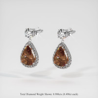 <span>5.04</span>&nbsp;<span class="tooltip-light">Ct.Tw.<span class="tooltiptext">Total Carat Weight</span></span> Sapphire Earrings, Platinum 950 3
