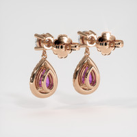 <span>1.45</span>&nbsp;<span class="tooltip-light">Ct.Tw.<span class="tooltiptext">Total Carat Weight</span></span> Sapphire Earrings, 14K Rose Gold 4