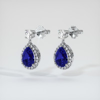 <span>3.82</span>&nbsp;<span class="tooltip-light">Ct.Tw.<span class="tooltiptext">Total Carat Weight</span></span> Sapphire Earrings, 14K White Gold 3