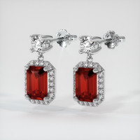 <span>1.06</span>&nbsp;<span class="tooltip-light">Ct.Tw.<span class="tooltiptext">Total Carat Weight</span></span> Ruby Earrings, Platinum 950 3