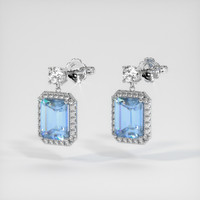 3.96 Ct.Tw. Gemstone Earrings, Platinum 950 3