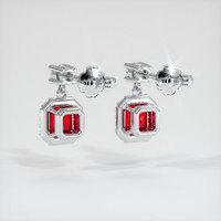 <span>0.43</span>&nbsp;<span class="tooltip-light">Ct.Tw.<span class="tooltiptext">Total Carat Weight</span></span> Ruby Earrings, Platinum 950 4