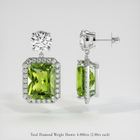 18.03 Ct.Tw. Gemstone Earrings, 14K White Gold 2