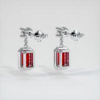 1.54 Ct.Tw. Ruby Earrings, 18K White Gold 4