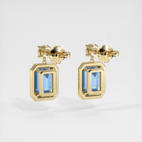 3.96 Ct.Tw. Gemstone Earrings, 14K Yellow Gold 4