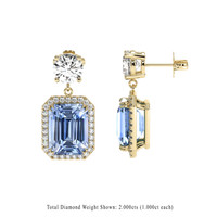 <span>12.19</span>&nbsp;<span class="tooltip-light">Ct.Tw.<span class="tooltiptext">Total Carat Weight</span></span> Sapphire Earrings, 18K Yellow Gold 2
