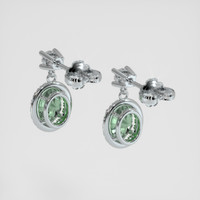 <span>1.74</span> <span class="tooltip-light">Ct.Tw.<span class="tooltiptext">Total Carat Weight</span></span> Green Sapphire Earrings, Platinum 950 4
