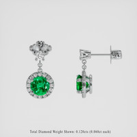 <span>1.51</span>&nbsp;<span class="tooltip-light">Ct.Tw.<span class="tooltiptext">Total Carat Weight</span></span> Emerald Earrings, Platinum 950 2
