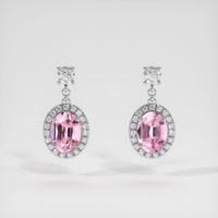 <span>2.08</span>&nbsp;<span class="tooltip-light">Ct.Tw.<span class="tooltiptext">Total Carat Weight</span></span> Gemstone Earrings, Platinum 950 1