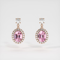 <span>2.08</span>&nbsp;<span class="tooltip-light">Ct.Tw.<span class="tooltiptext">Total Carat Weight</span></span> Gemstone Earrings, 14K Rose Gold 1