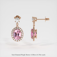 <span>2.08</span>&nbsp;<span class="tooltip-light">Ct.Tw.<span class="tooltiptext">Total Carat Weight</span></span> Gemstone Earrings, 14K Rose Gold 2