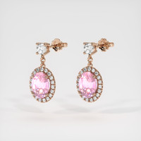 <span>2.08</span>&nbsp;<span class="tooltip-light">Ct.Tw.<span class="tooltiptext">Total Carat Weight</span></span> Gemstone Earrings, 14K Rose Gold 3