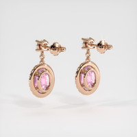 <span>2.08</span>&nbsp;<span class="tooltip-light">Ct.Tw.<span class="tooltiptext">Total Carat Weight</span></span> Gemstone Earrings, 14K Rose Gold 4