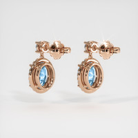 2.95 Ct.Tw. Gemstone Earrings, 14K Rose Gold 4