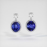 <span>9.41</span>&nbsp;<span class="tooltip-light">Ct.Tw.<span class="tooltiptext">Total Carat Weight</span></span> Sapphire Earrings, 14K White Gold 1