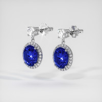 <span>9.41</span>&nbsp;<span class="tooltip-light">Ct.Tw.<span class="tooltiptext">Total Carat Weight</span></span> Sapphire Earrings, 14K White Gold 3