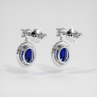 <span>2.57</span>&nbsp;<span class="tooltip-light">Ct.Tw.<span class="tooltiptext">Total Carat Weight</span></span> Sapphire Earrings, 14K White Gold 4