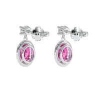 <span>1.27</span>&nbsp;<span class="tooltip-light">Ct.Tw.<span class="tooltiptext">Total Carat Weight</span></span> Sapphire Earrings, 14K White Gold 4
