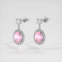 2.08 Ct.Tw. Gemstone Earrings, 14K White Gold 3