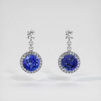 <span>1.19</span>&nbsp;<span class="tooltip-light">Ct.Tw.<span class="tooltiptext">Total Carat Weight</span></span> Sapphire Earrings, 14K White Gold 1