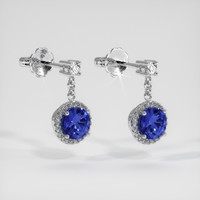 <span>1.19</span>&nbsp;<span class="tooltip-light">Ct.Tw.<span class="tooltiptext">Total Carat Weight</span></span> Sapphire Earrings, 14K White Gold 3