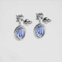 <span>4.10</span>&nbsp;<span class="tooltip-light">Ct.Tw.<span class="tooltiptext">Total Carat Weight</span></span> Blue Sapphire Earrings, 14K White Gold 4