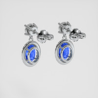 <span>2.17</span>&nbsp;<span class="tooltip-light">Ct.Tw.<span class="tooltiptext">Total Carat Weight</span></span> Blue Sapphire Earrings, 18K White Gold 4