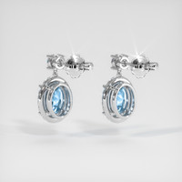 2.95 Ct.Tw. Gemstone Earrings, 18K White Gold 4