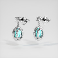 2.30 Ct.Tw. Gemstone Earrings, 18K White Gold 4