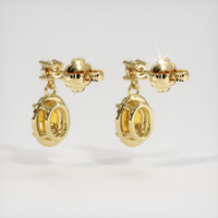 2.65 Ct.Tw. Yellow Sapphire Earrings, 14K Yellow Gold 4