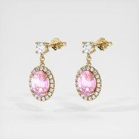 2.08 Ct.Tw. Gemstone Earrings, 14K Yellow Gold 3