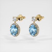 <span>1.51</span>&nbsp;<span class="tooltip-light">Ct.Tw.<span class="tooltiptext">Total Carat Weight</span></span> Gemstone Earrings, 14K Yellow Gold 3