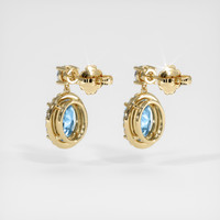 2.95 Ct.Tw. Gemstone Earrings, 14K Yellow Gold 4