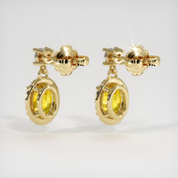2.59 Ct.Tw. Yellow Sapphire Earrings, 14K Yellow Gold 4